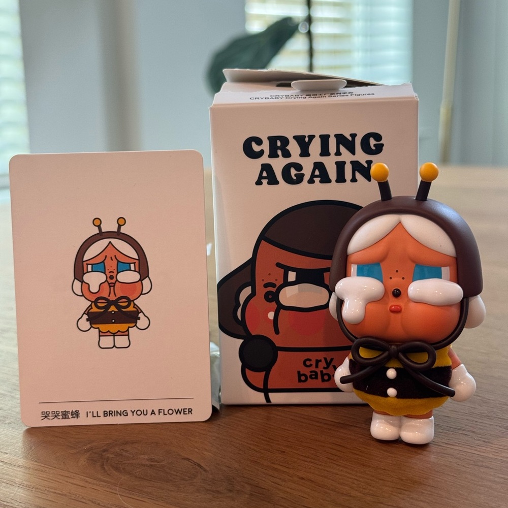 Pop Mart Crybaby Figurine - Crying Again - I’ll Bring You A Flower